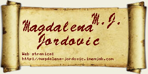 Magdalena Jordović vizit kartica